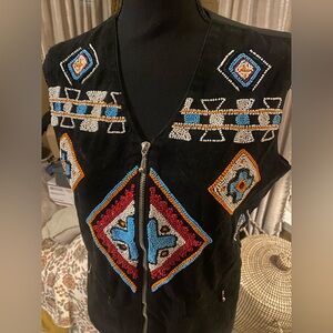 Stone River Western Wear Seed Bead Vest